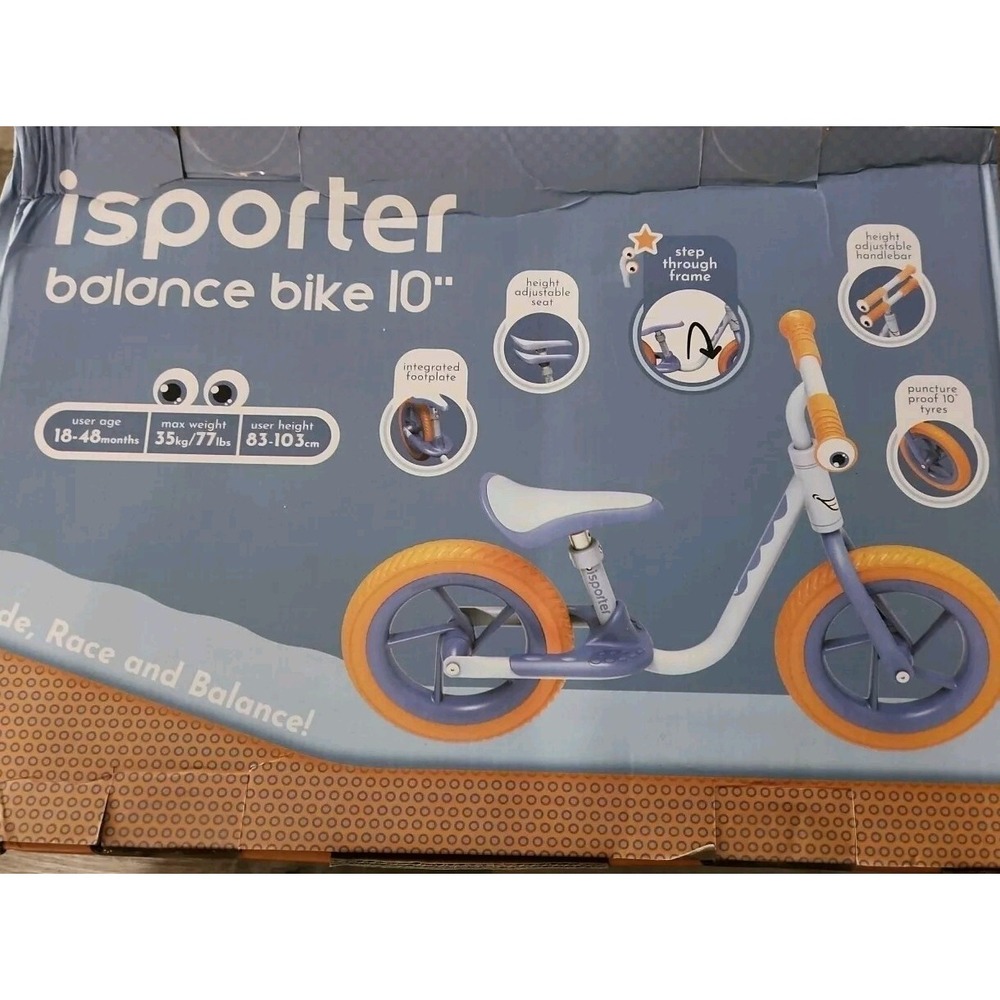 iSporter 10inch or 12inch Kids Balance Bike for Toddler 2 Year 10 inch, Blue